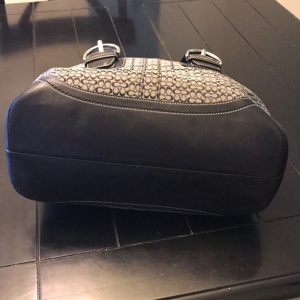 Authentic Coach Large Black Monogram Shoulder Bag - image 3